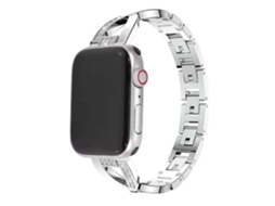 Bracelete Apple Watch Series SE 2022 40mm Pulseira aço diamond Silver