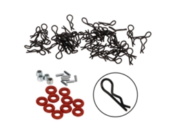 Mali 60pcs Clips para Carro Rc 12mm 0.6mm Fácil Instalação Universal para 1/16 1/18 1/28 1/24 Preto