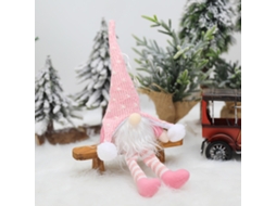 Laxiscreed Boneco De Floresta De Tricô Com Pernas Longas, Botões E Pingente Rosa Para Decoração E Presente