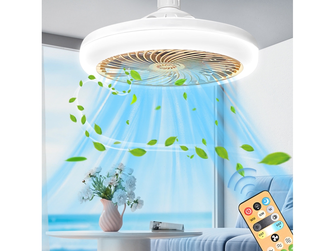 Ventilador de baixo consumo com controle remoto E27