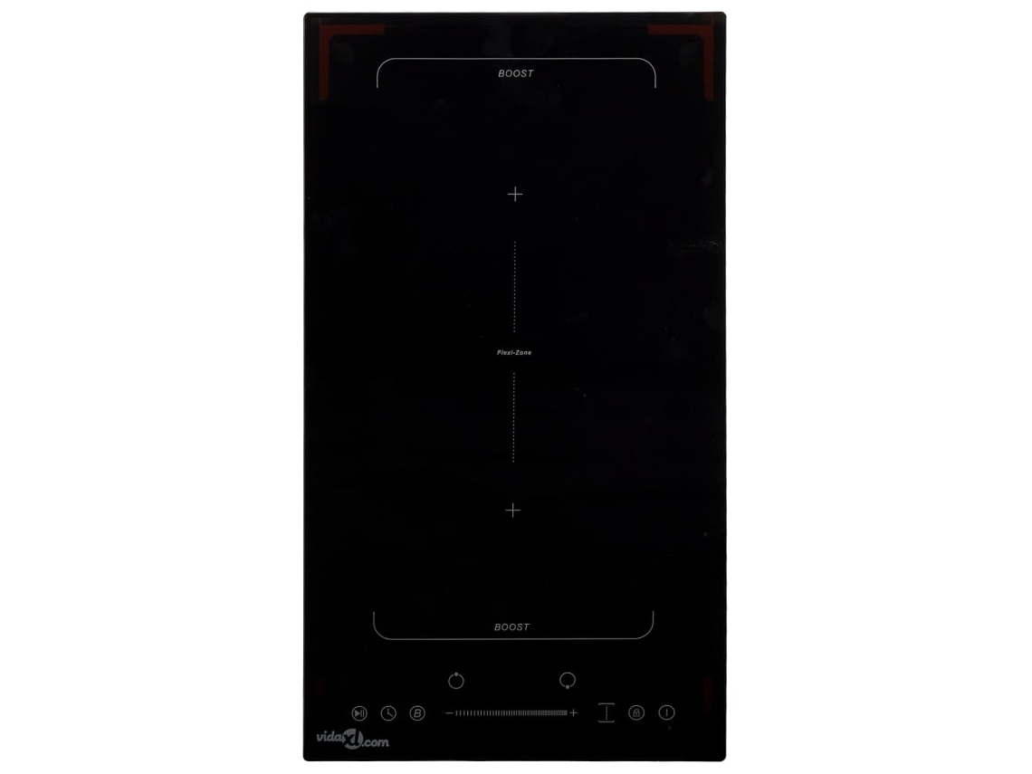 Hob, Hobs Vidaxl Preto Vidro (28,8 Cm Zona Flexível)