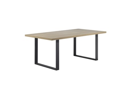 Mesa de Jantar MOG CASA Macon 220x100 - Tampo Efeito Carvalho e Pés em preto I-FLAIR