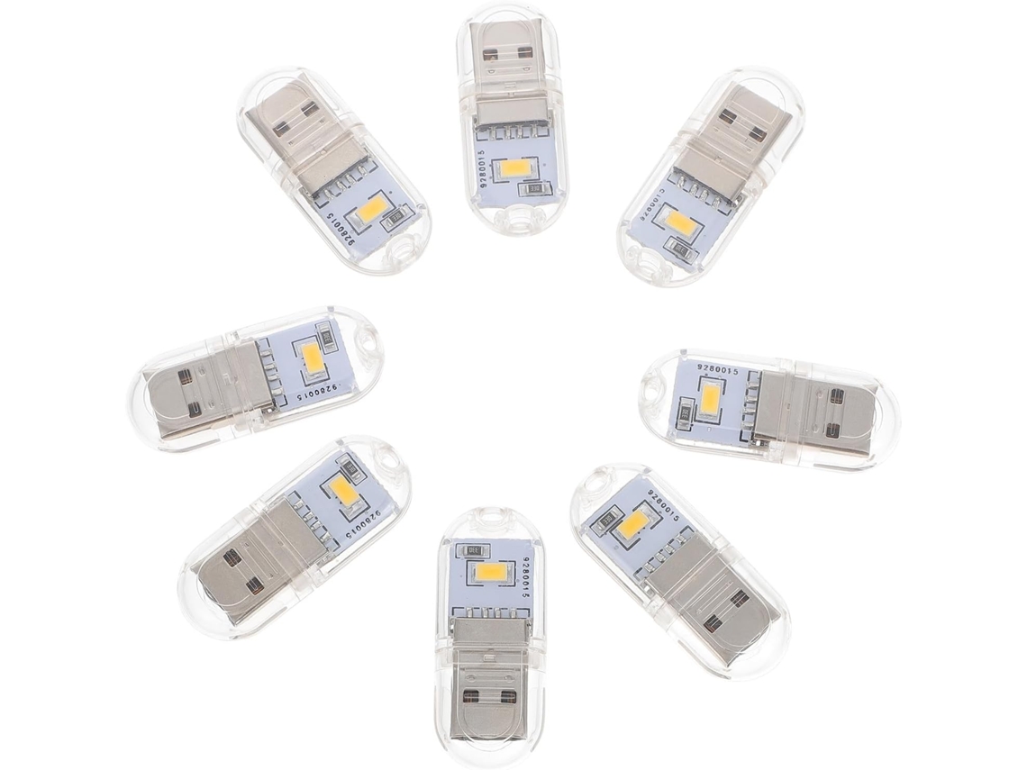 Conjunto De 8 Luzes Noturnas Usb Portáteis E Econômicas Para Quarto