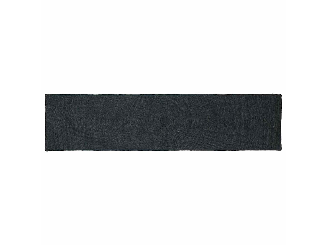 Conjunto 1 Tapete De Área Vidaxl Cinzento Escuro Juta (60 X 250 Cm)