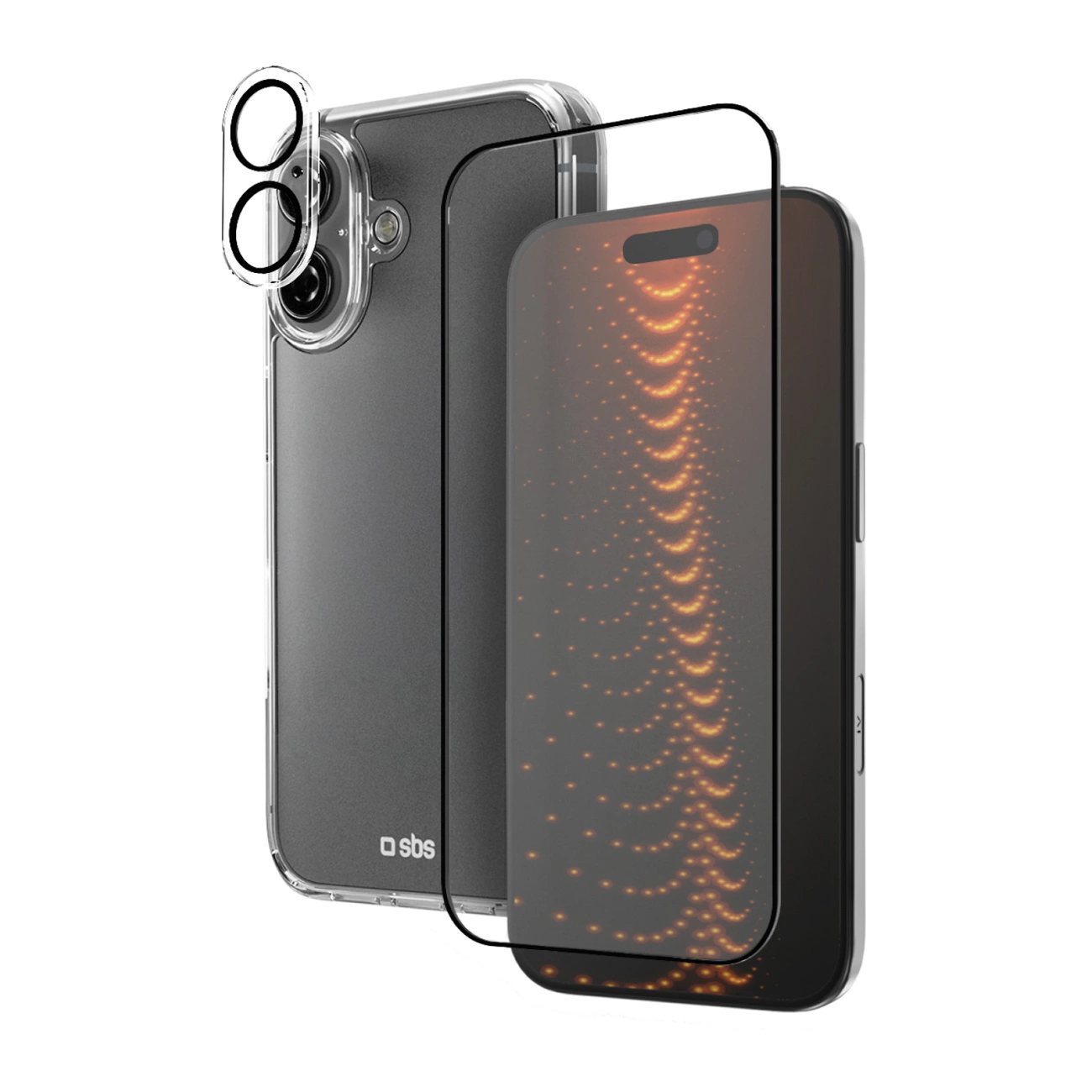 Conjunto De Capa E Película Protetora De Vidro Sbs D3o Para Iphone 16 (tela E Câmera) De Alta Qualidade.