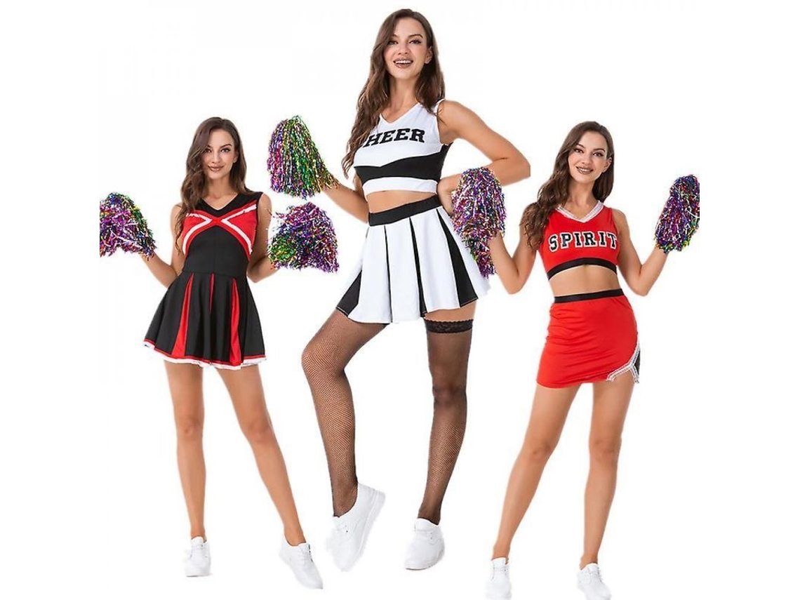 Traje De Torcedor Escolar Para Mulheres De Poliéster, Ideal Para Festas E Fantasias M Color3
