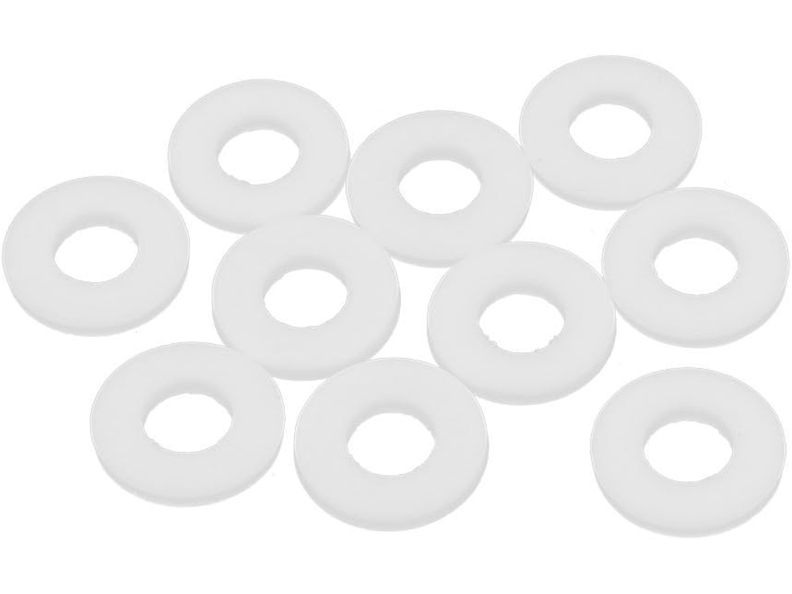 Conjunto de 10 Peças Junta Vedação Flange Ptfe 18x8x2mm para Conexão Tubo Sanitário, Virola Branca CHABERLU