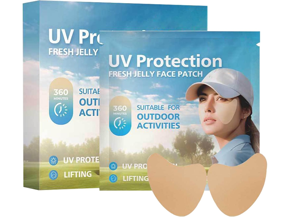 Protetor solar facial para golfe, escudo protetor UV para pele exposta ao ar livre, 5 pares de protetores faciais transparentes.