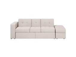 Sofá-cama BELIANI Falster de Poliéster Creme 210x94x71