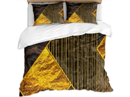Capa de Edredom com 2 Fronhas 65x65cm em Microfibra Fronha 140x200cm,