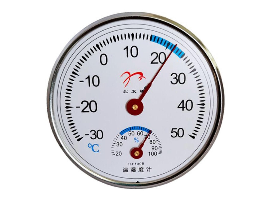 Medidor de Temperatura e Umidade Tipo Ponteiro Termômetro de Alta Precisão Termômetro Doméstico Montado na Parede Interna GOKOCO