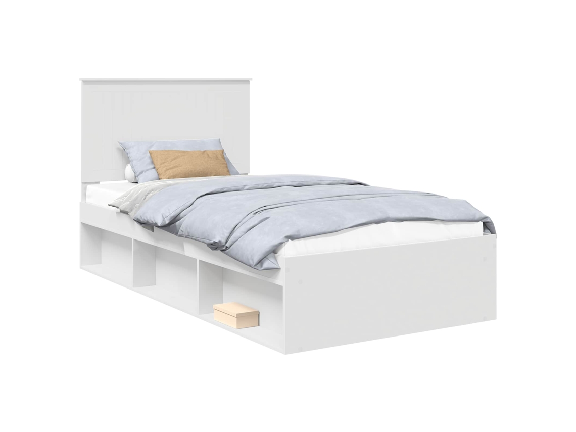 Estrutura da Cama com Cabeceira Branco 100 X 200 Cm MAISON EXCLUSIVE