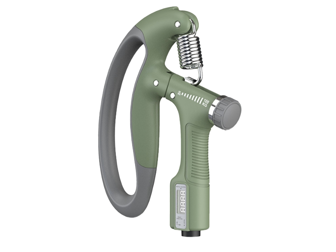 Kklv-entrenador De Fuerza De Agarre Eléctrico Ajustable 10-100kg Com Contador Agarrador De Mão Verde
