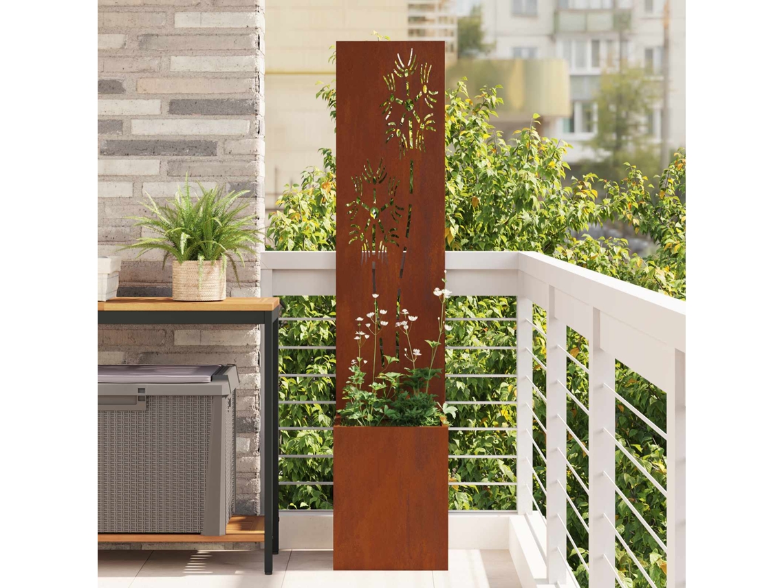 Vidaxl Tela De Privacidade Para Jardim Ferro Enferrujado Aço Corten