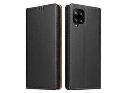 Capa De Couro Sintético Com Textura Fierre Shann Para Samsung Galaxy A12