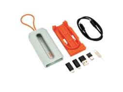 Conversor Usb com 2 leitores de cartões Tf/nano sim, cabo 56cm, branco/laranja AOZORZ
