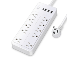 Proteção de noelo de energia 14 em 1 com USB e cabo de 3,9 pés