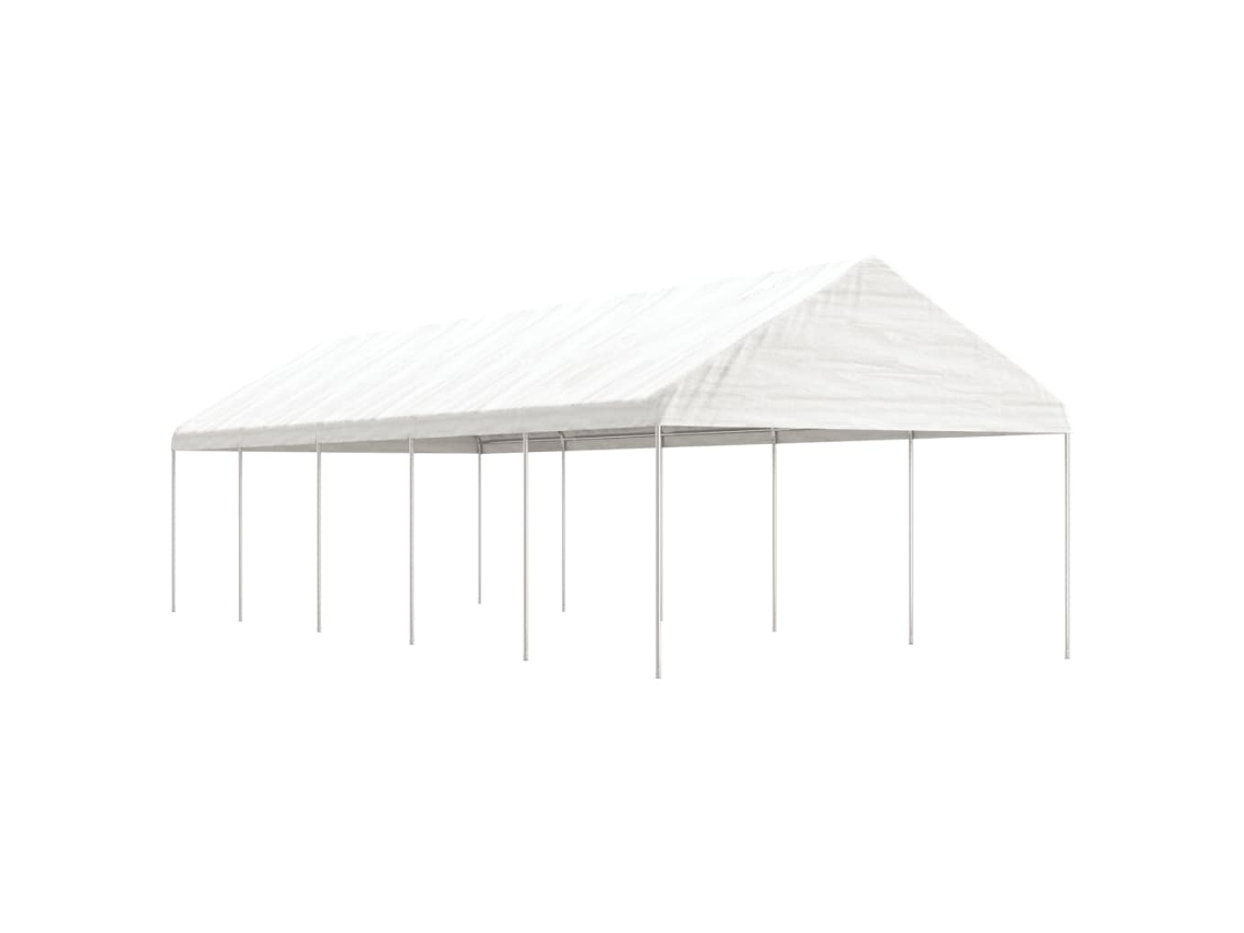 Gazebo com telhado VIDAXL Branco Polietileno (11,15x4,08x3,22 m)