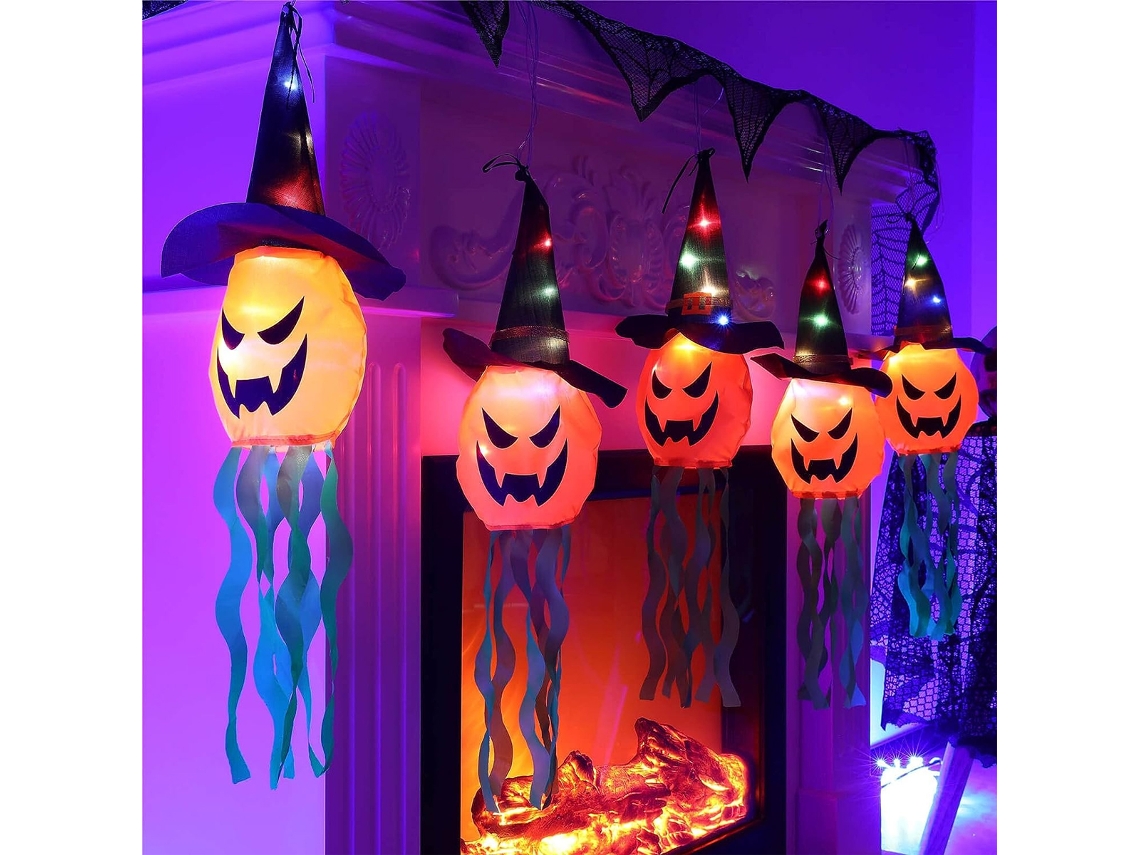 VYLARA Decorações De Halloween Se Destacam Na Sua Vizinhança Com Chapéu De Bruxa Criativo, Chapéu De Bruxa Brilhante E Iluminado Para Pendurar Ao Ar Livre, G