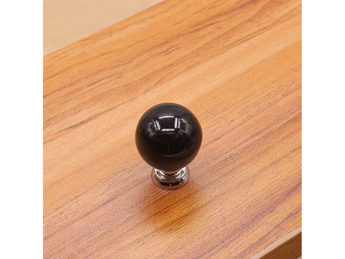 Puxador De Porta Único Em Liga Zinco Estilo Europeu, Preto, Para 1 Gaveta Preto