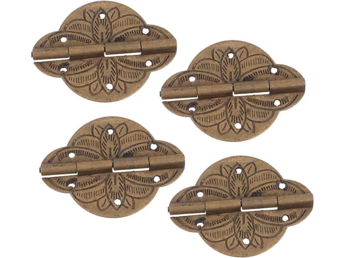 Dobradiças De Latão Cabilock, Conjunto De 4 Peças, 42x31mm, Luxuosas E Multiuso, Para Móveis De Madeira Tipo Baú