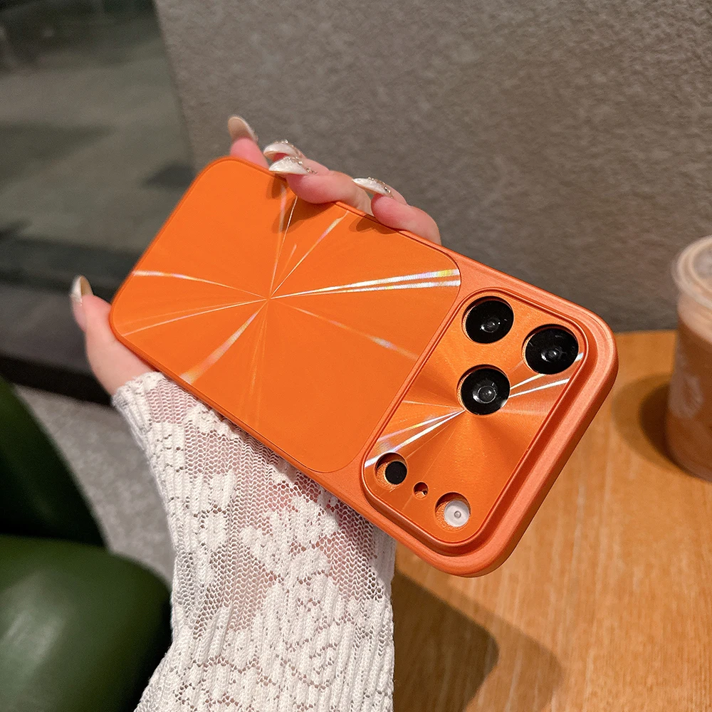 Capa Magnética Magsafe Para Iphone 14 Pro (laranja), Capa Traseira Colorida Com Janela Grande E Resistente A Impactos