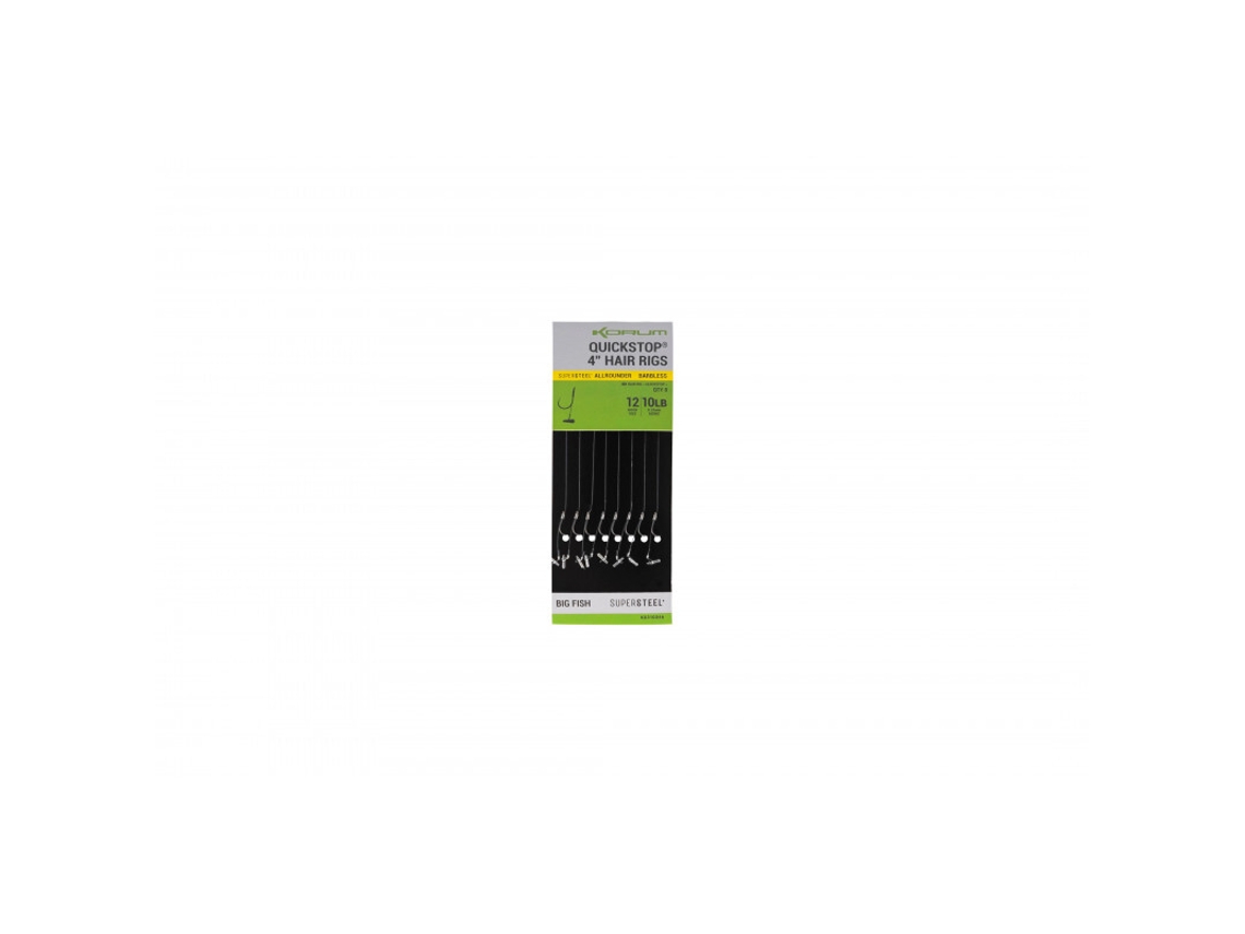 Ganchos KORUM Big Fish Hair W/Quickstops 15 Barbed