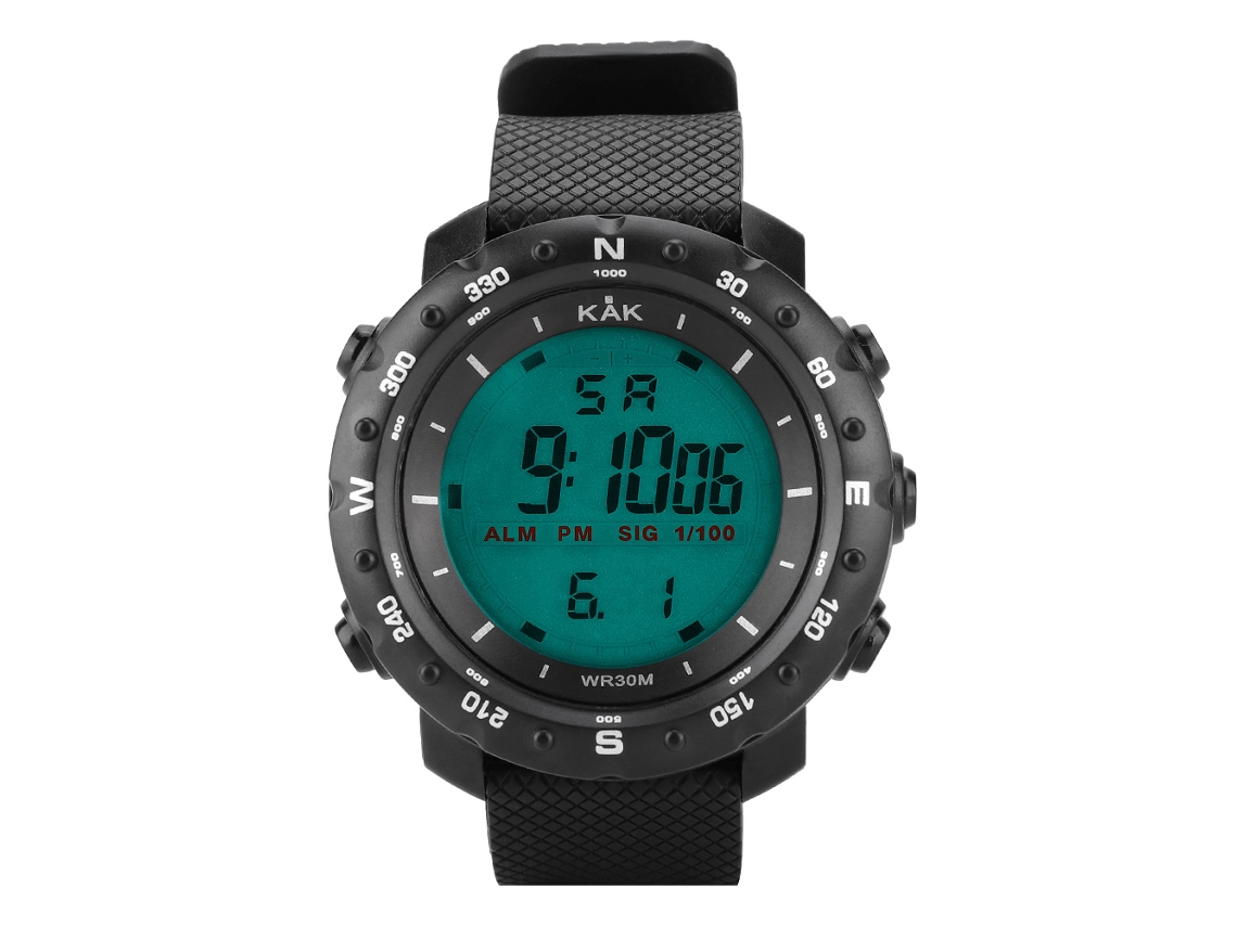 Pulseira Eletrônica EOOCOO, resistente à água para esportes, mostrador grande