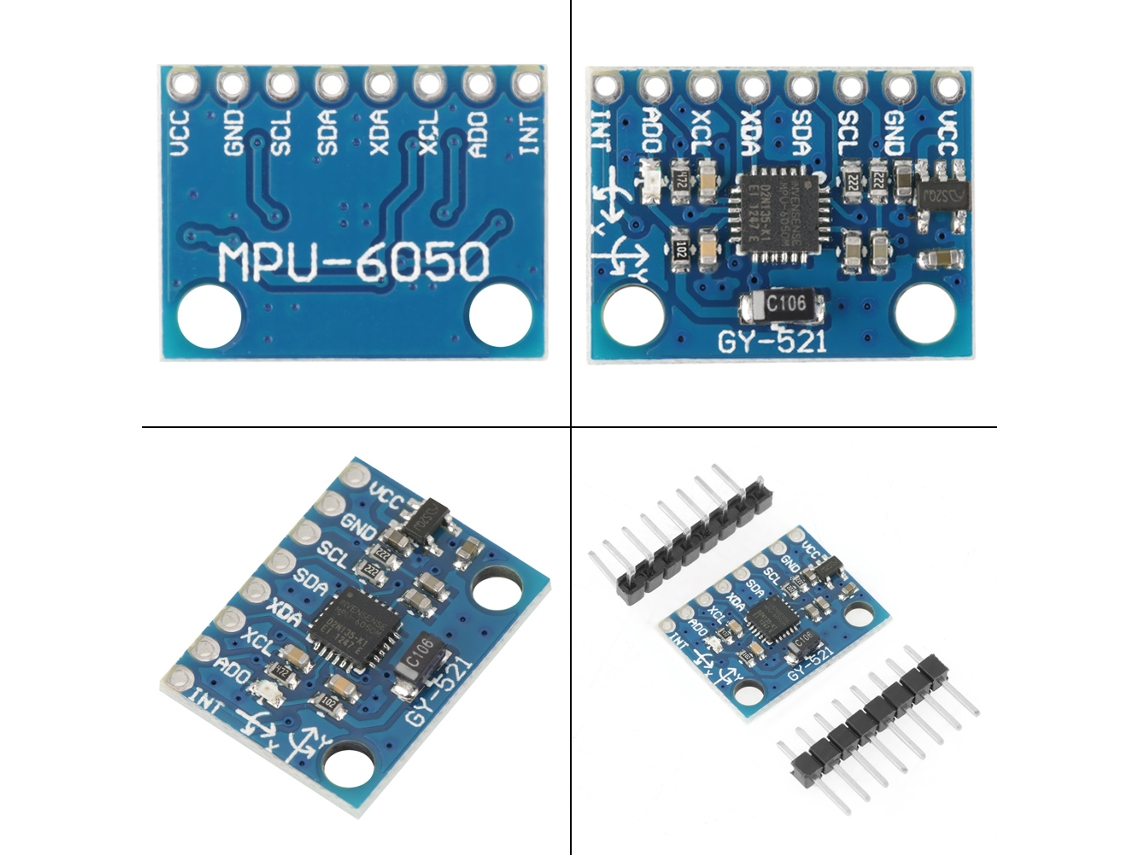 Módulo Sensor Acelerômetro E Giroscópio Mpu-6050 6dof, 3.3v-5v, Três Eixos