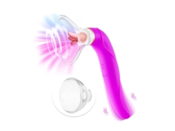 Vibrador Para Lamber E Chupar A Língua, Brinquedos Sexuais Para Adultos, Vibrador De Língua Do Ponto G Com 8 Modos De Sucção (roxo)