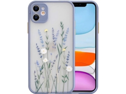 Yuru capa para Iphone 11 6.1 Polegadas Floral Clara com Pc Mate e Tpu Macia Proteção Fina Compatível com Carregamento Sem Fio