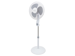 Ventilador De Pé Melchioni Family, Mf1639b, Ø40 Cm, 35 W, 3 Velocidades, Oscilante, Altura Ajustável, Base Redonda, Ventilador Silencioso, Branco