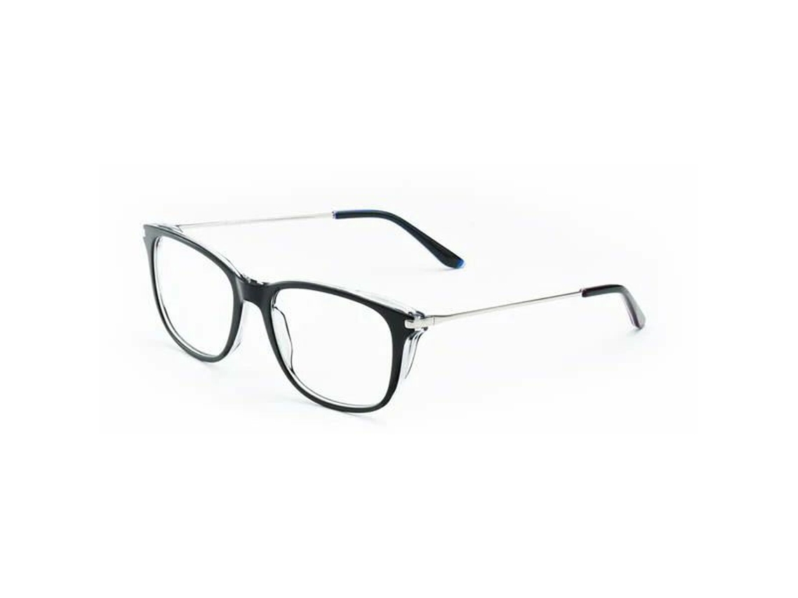 Armação de óculos de grau masculina Vuarnet VL18010001 (preta - acetato - 145 mm - Ø 53 mm)