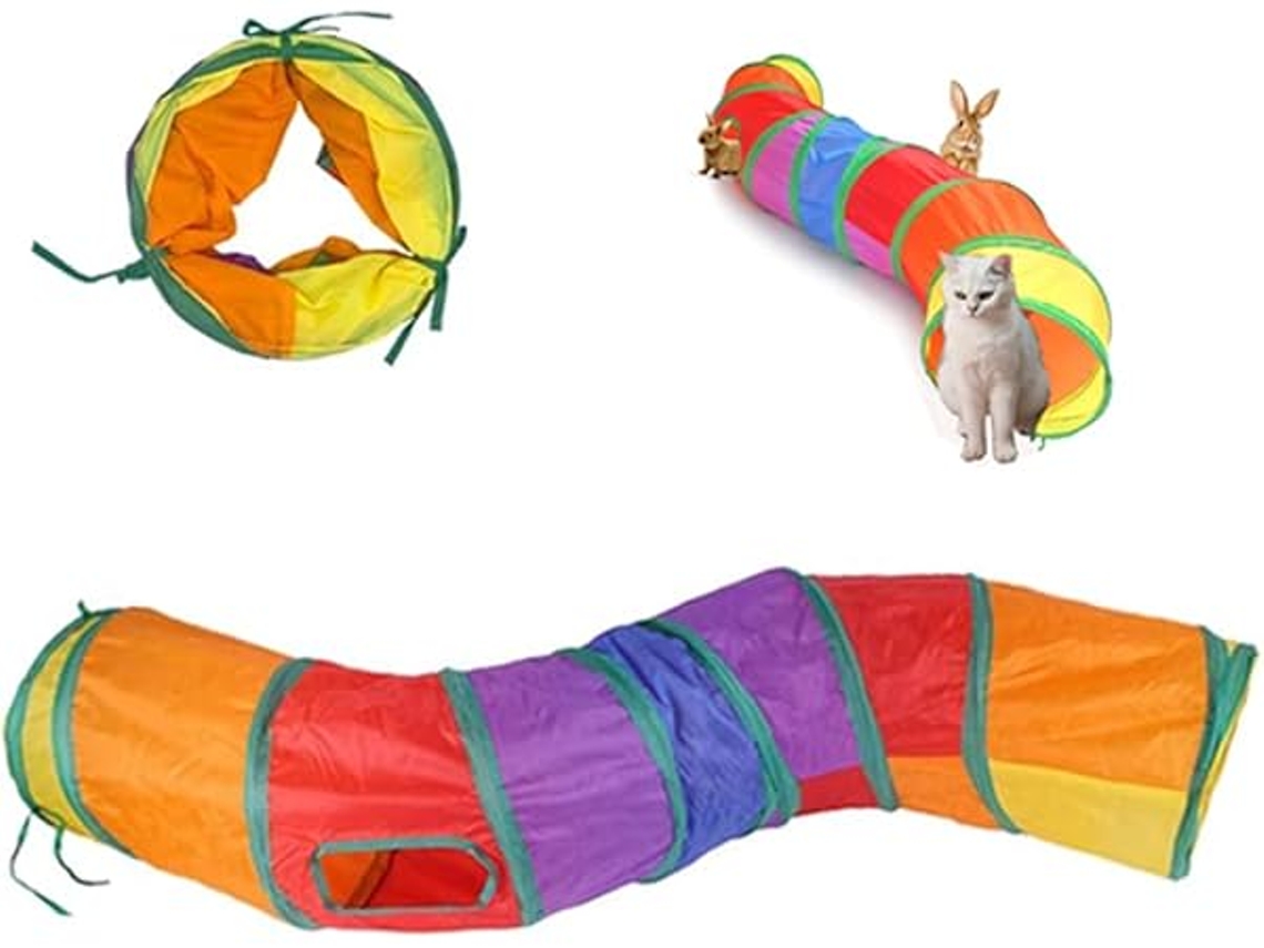 Brinquedo Túnel para Gatos, Dobrável Animais de Estimação, Interativo em Forma Adequada, Educativo, Divertido, Ergonômico, Uso Diário STELASPLEN