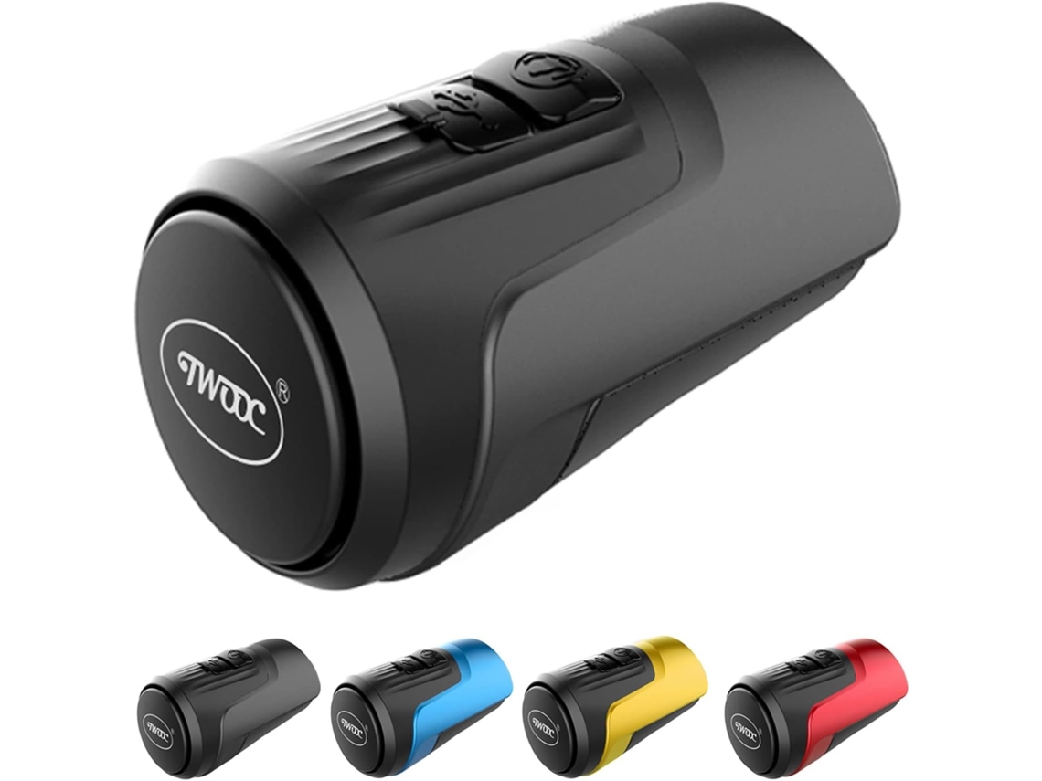 Lurelia Campainha De Bicicleta, Relógio Elétrico Para Bicicleta, Alarme Antirroubo De 125 Db, Alto, Zqkla (preto)