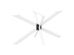 Vidaxl Pé De Mesa De Jantar Em Formato De Aranha, Branco, 120x68x(72-73) Cm, Aço