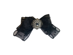Pinza De Cabelo De Arco Negro Para Meninas Clips Simples Com Franja Feito De Liga Eletrodepositada Para Ocasiões Casuais E Especiais