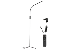 Lâmpada de Chão Moderna Led 12w Controle Remoto, 3‑pernas Ajustável, Brilho e Cor Preto | S/MARCA