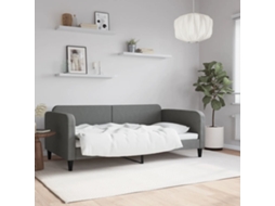 Vidaxl Sofá-cama 100x190 Cm Tecido Cinzento-escuro