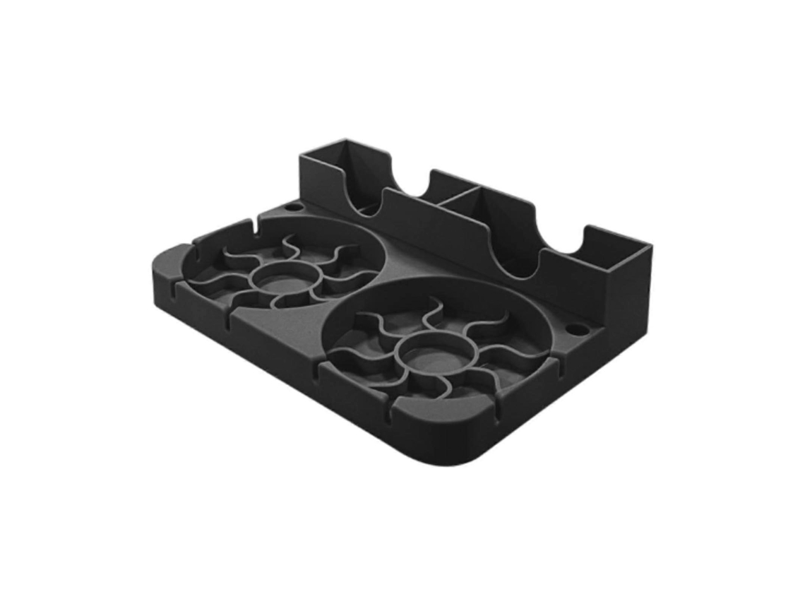 Escorredor De Garrafas De Silicone Preto Com Bandeja Coletora De Gotas, Suporte Para Copos Que Economiza Espaço Na Cozinha.