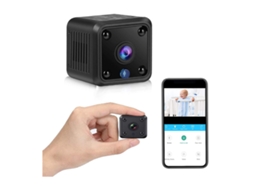 Mini câmera espiã oculta com WiFi, Full HD 1080P, visão noturna e caixa à prova d'água Bestvite (preto)