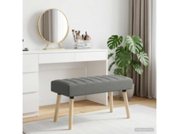 Vidaxl Banco Com Tufting Em Canal Cinzento-escuro 80 X 40 X 46 Cm