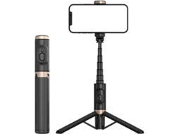 Tripé Extensível Para Selfie Com Controle Remoto Sem Fio Para Iphone E Android (preto)