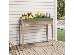 Vidaxl Vaso/floreira De Jardim 100,5x40,5x90 Cm Aço Galvanizado