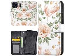 Capa Carteira Para Iphone 17 Pro Max Com Estampa Floral