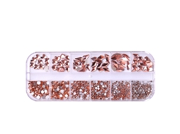Caixa com 12 Divisórias Broca em Formato de Manicure Broca de Fundo Plano para Decoração de Unhas NEVEANCE