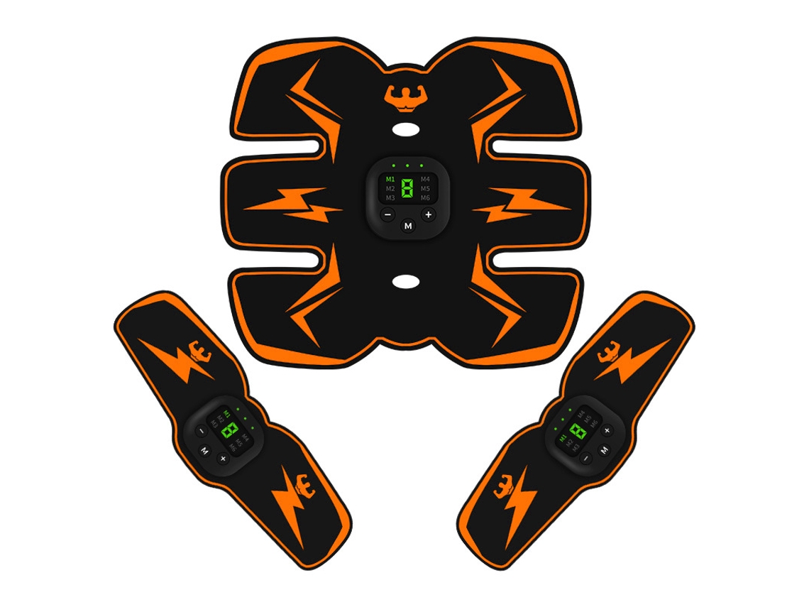 Estimulador Muscular Abdominal Ems, Equipamento De Treinamento De Braço E Abdômen, Cor Laranja Slowmoose