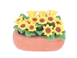 Vaso De Girassol Miniatura Para Casa De Bonecas 1:12 Decoração Jardim Mini Modelo Artificial