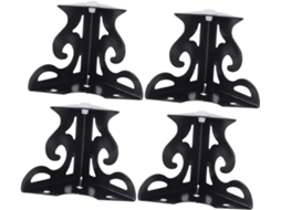 Housoutil Conjunto De 4 Pés Apoio Para Móveis Com Padrão Vazado Preto, Para Mesa De Centro E Sofá, 8cm De Altura