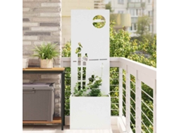 Vidaxl Tela De Privacidade Para Jardim Fretwork Branco 50 X 150 Cm
